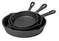 Blackwell Frying pan set cast iron / skillets Ø 16. 20 and 25 cm – suitable for all heat sources –  without non-stick coating 