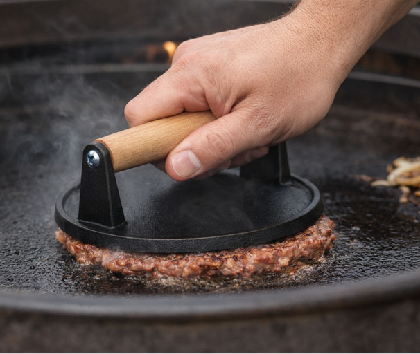 Blackwell Cast Iron Hamburger Press /  Smash Burger Press / Grill Press / Meat Press - Cast Iron - ø 18 cm