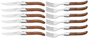 Blackwell Steak Cutlery Laguiole - Steak Knives & Forks - Rosewood - 12 Pieces