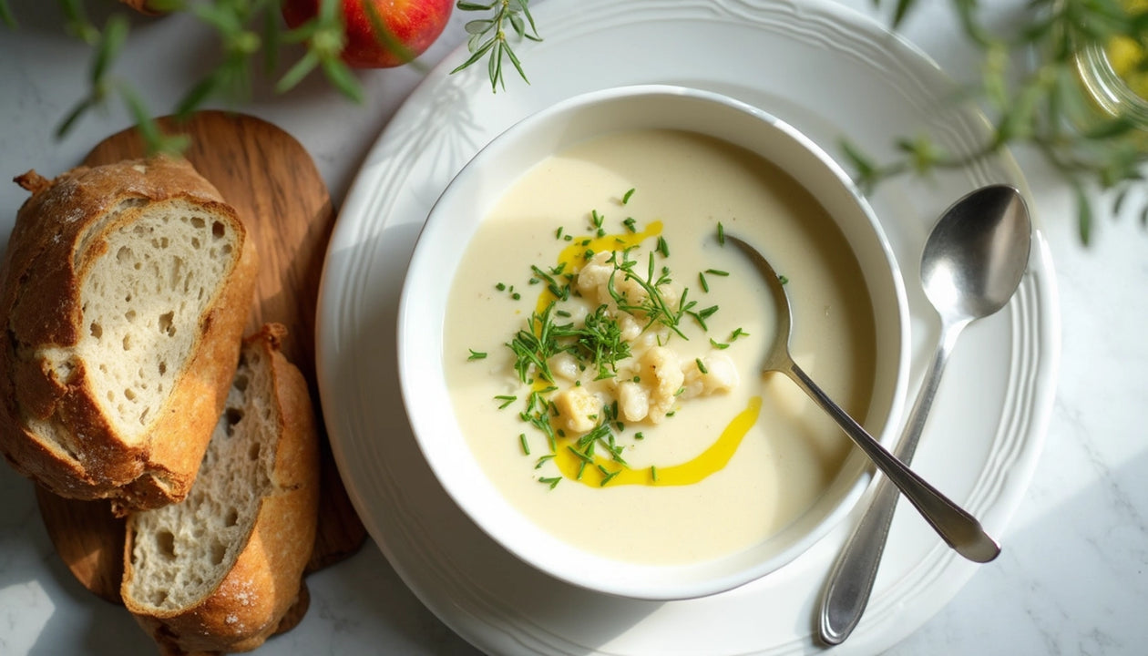 Savory soup with a subtle sweet taste