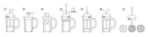 Bodum Coffee Maker - Caffettiera - French Press with Plastic Lid 8 Cups - 1 liter