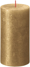 Bolsius Stem candle Shimmer Gold - 13 cm / ø 7 cm