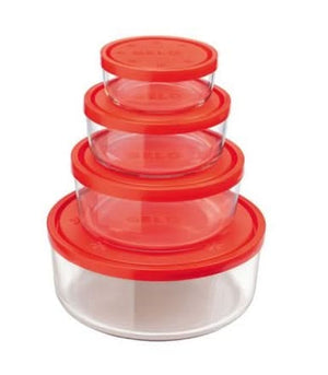 Bormioli Rocco Freshness trays Frigoverre - Glass - Red 4-Piece