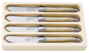 Laguiole Style de Vie Butter Knives Pearl - 4 pieces