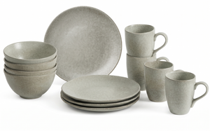 Broste Copenhagen Breakfast Set Nordic Marsh 12-piece / 4 persons - 4 breakfast plates, 4 bowls and 4 cups