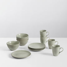 Broste Copenhagen Breakfast Set Nordic Marsh 12-piece / 4 persons - 4 breakfast plates, 4 bowls and 4 cups