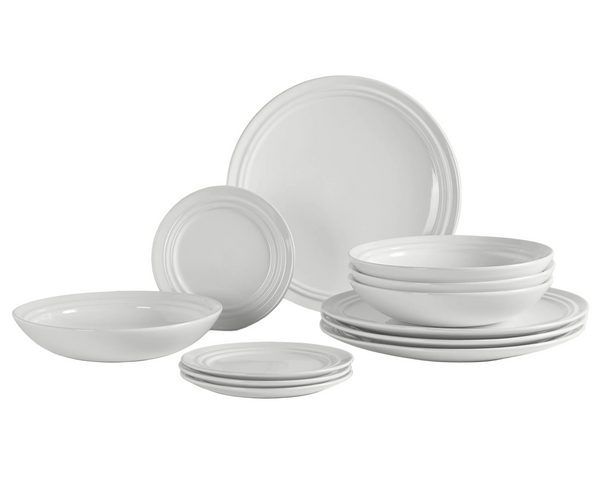 Broste Copenhagen Dinnerware Set Stevns 12-piece / 4 persons - 4 dinner plates, 4 breakfast plates and 4 deep plates
