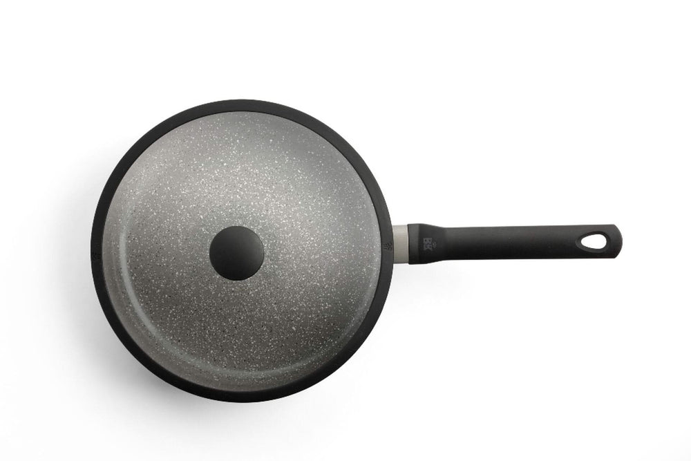 BK sauté pan - Sauteuse -with lid - Granite - ø 28 cm / 4.2 liters -. Ceramic non-stick coating