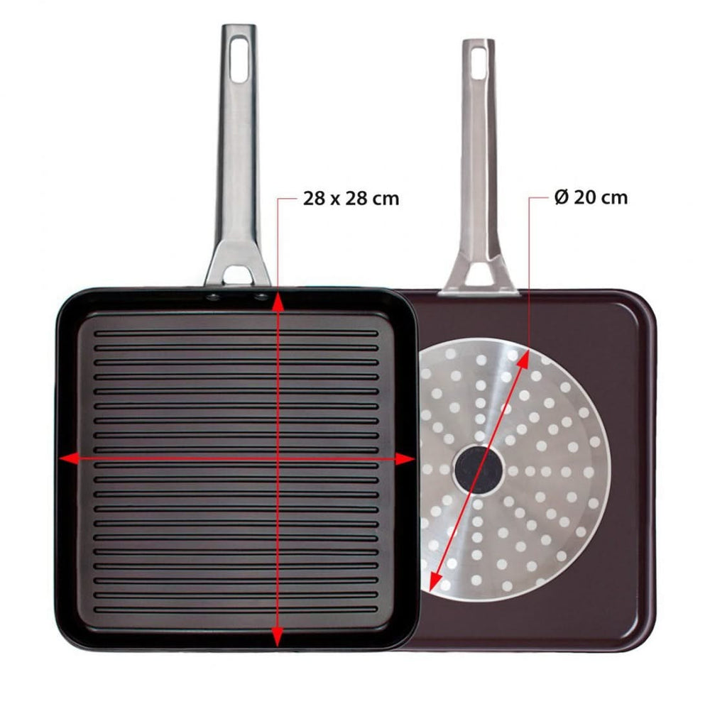 Valira Grill pan Aire Ceramic - 28 x 28 cm -. Ceramic non-stick coating