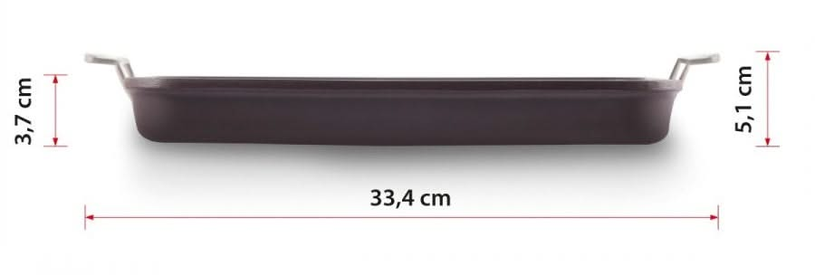 Valira Grill pan Aire with handles - 34 x 25 cm - standard nonstick coating