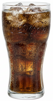 Coca Cola Glasses - Long drink glasses - Soft drink glasses - Transparent 370 ml - 4 pieces