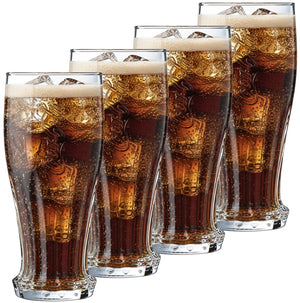 Coca-Cola Glasses - Highball Glasses - Soft drink Glasses - Crown Cap - 350 ml - 4 pieces
