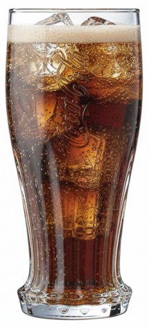 Coca-Cola Glasses - Highball Glasses - Soft drink Glasses - Crown Cap - 350 ml - 4 pieces