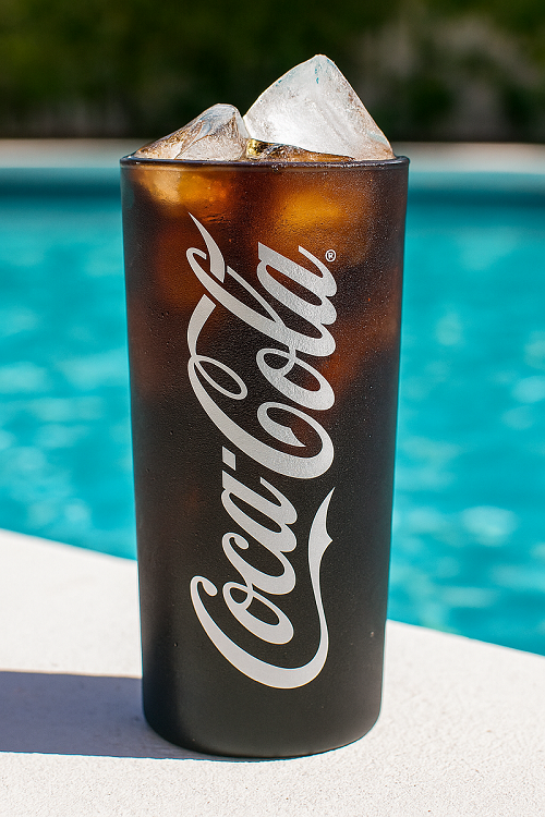 Coca Cola Glasses - Long drink glasses - Soft drink glasses - Black 270 ml - 4 pieces