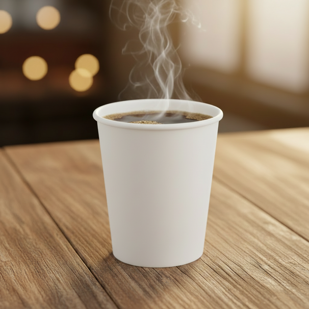 Cookinglife Paper Coffee Cup Everyday Cardboard 230 ml White - Disposable 50 pcs