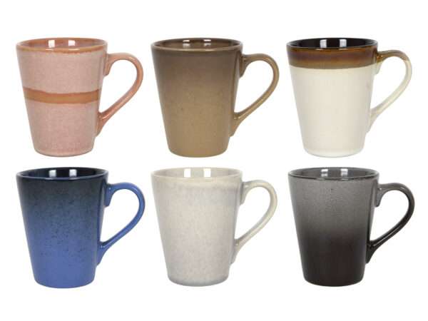 Studio Tavola coffee cups with handle Earth - 310 ml - 6 pieces