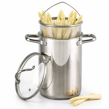 Cookinglife Asparagus Pan / Pasta Pan - Stainless Steel - ø 16 cm / 4.0 liters