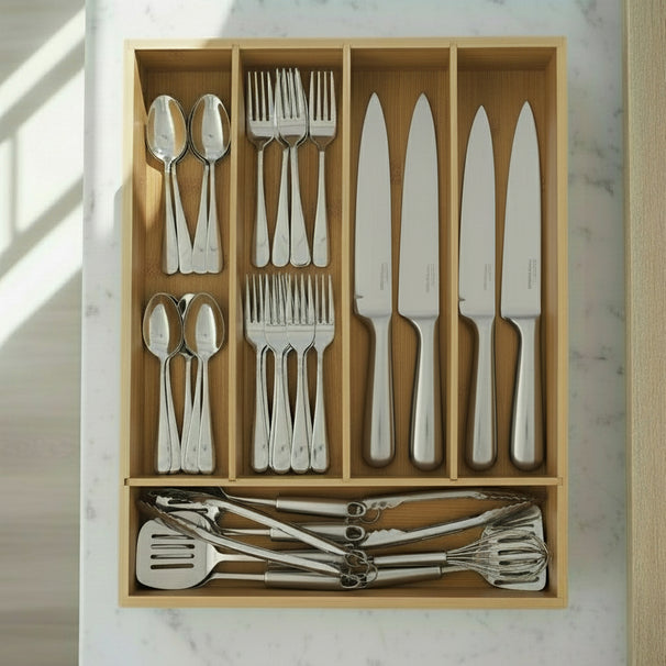 Cookinglife Cutlery Tray Bamboo 35 x 26 x 5 cm
