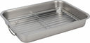 Cookinglife Roasting pan + rack - Stainless steel - 37 x 28 x 5.5 cm