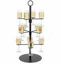 Cookinglife Cocktail tree for 12 glasses – Cocktail Tree & Etagere – Glass stand Serving tower – Black