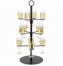 Cookinglife Cocktail tree for 12 glasses – Cocktail Tree & Etagere – Glass stand Serving tower – Black