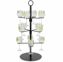 Cookinglife Cocktail tree for 12 glasses – Cocktail Tree & Etagere – Glass stand Serving tower – Black