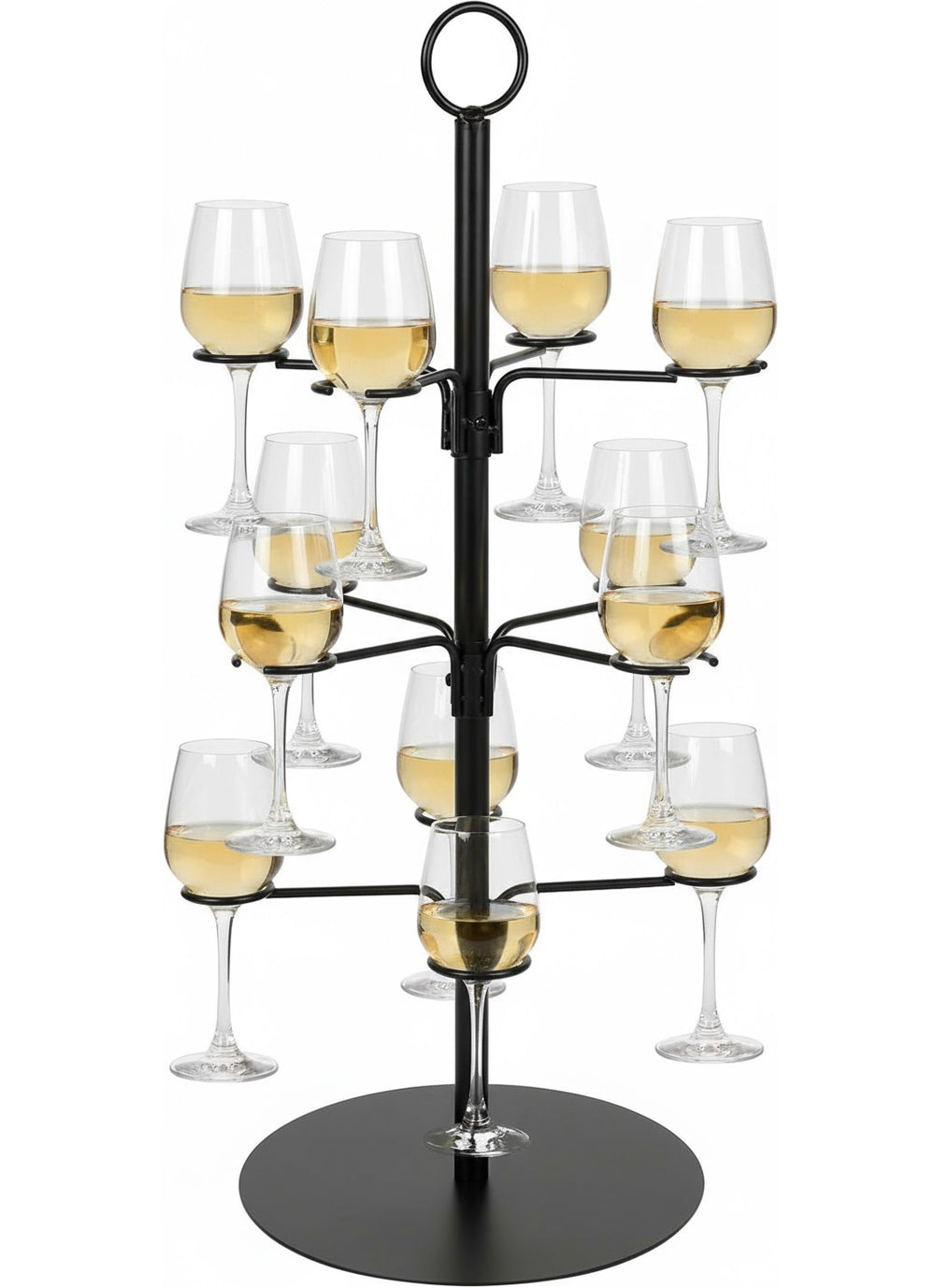 Cookinglife Cocktail tree for 12 glasses – Cocktail Tree & Etagere – Glass stand Serving tower – Black