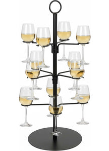 Cookinglife Cocktail tree for 12 glasses – Cocktail Tree & Etagere – Glass stand Serving tower – Black