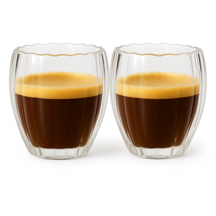 Cookinglife Double-walled Espresso Glasses Pumpkin 80 ml - 2 pieces