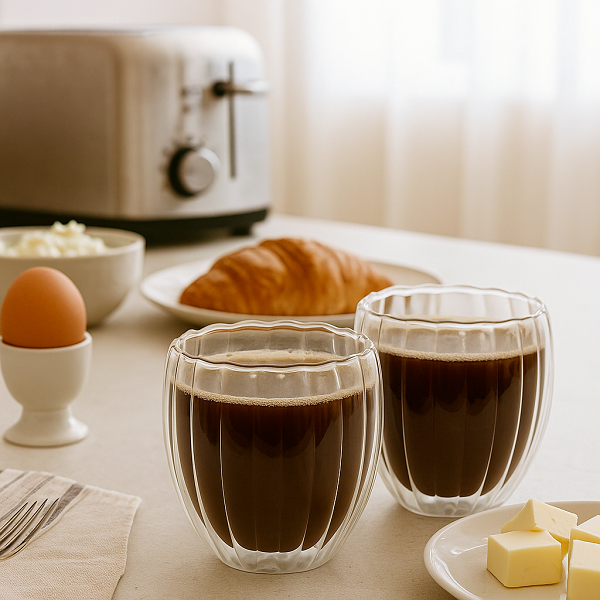 Cookinglife Double-walled Coffee / Tea Glasses Pumpkin 260 ml - 2 pieces