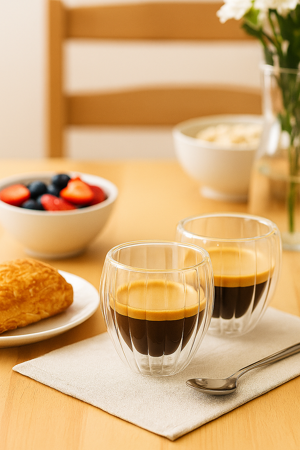 Cookinglife Double-walled Espresso Glasses Pumpkin 80 ml - 2 pieces