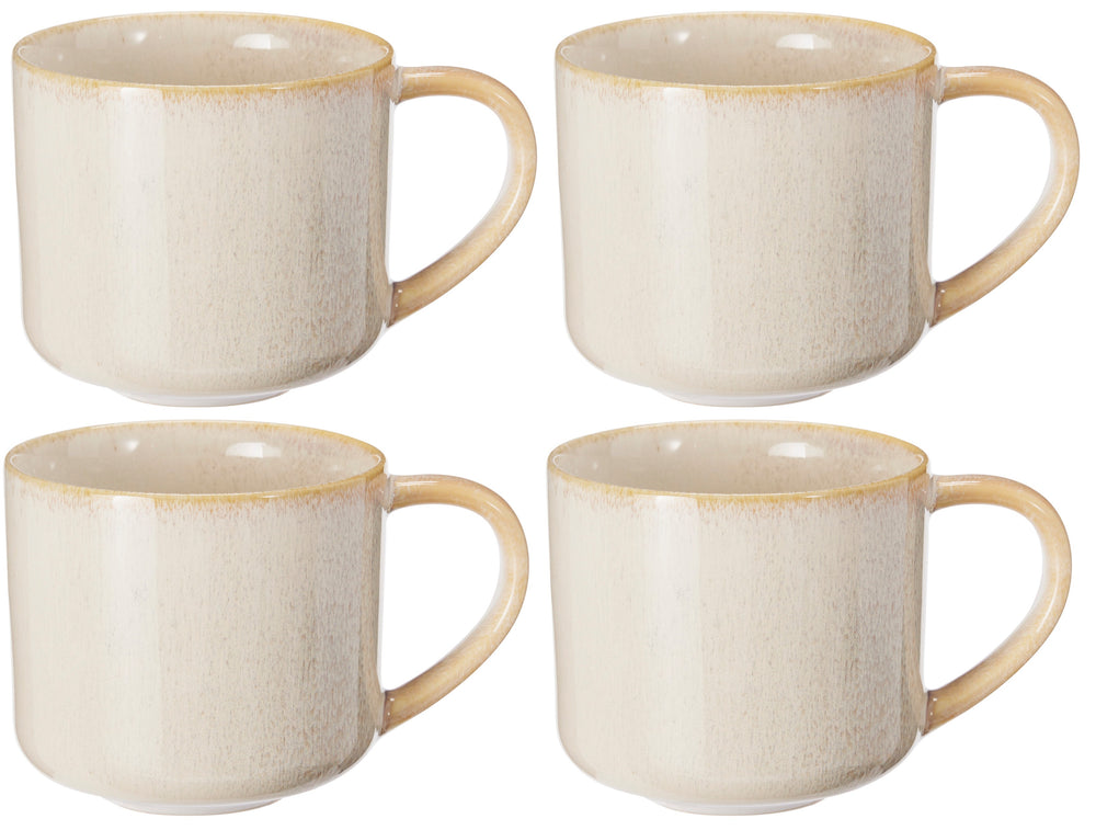 Cookinglife Coffee Mugs Serene Sand 330 ml - Pottery - 4 pieces
