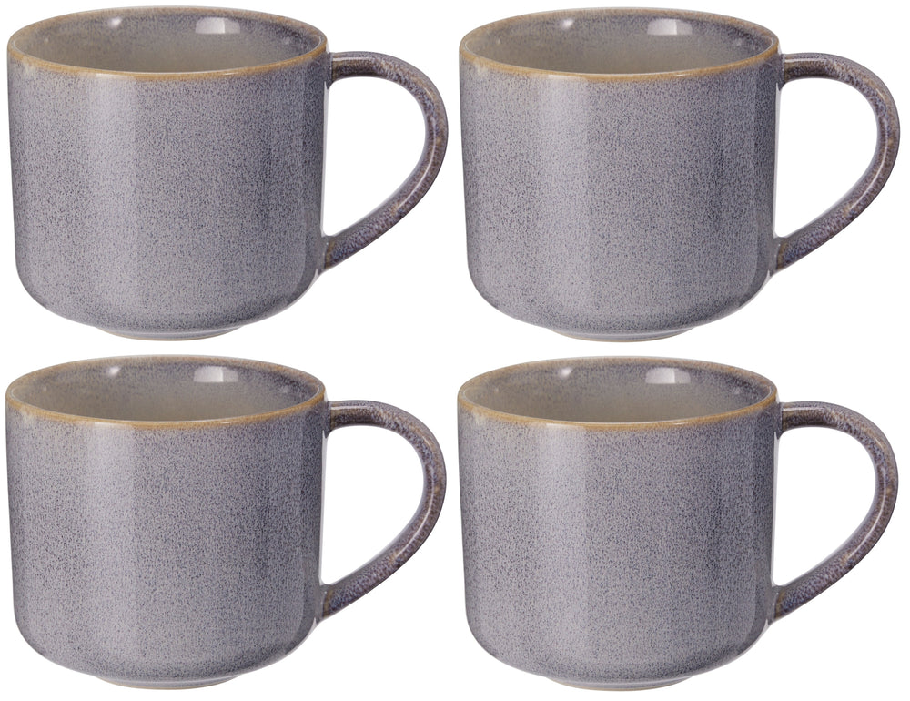 Cookinglife Coffee Mugs Serene Blue 330 ml - Pottery - 4 pieces
