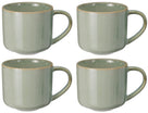 Cookinglife Coffee Mugs Serene Green 330 ml - Pottery - 4 pieces
