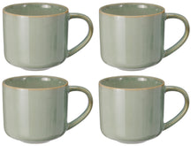 Cookinglife Coffee Mugs Serene Green 330 ml - Pottery - 4 pieces
