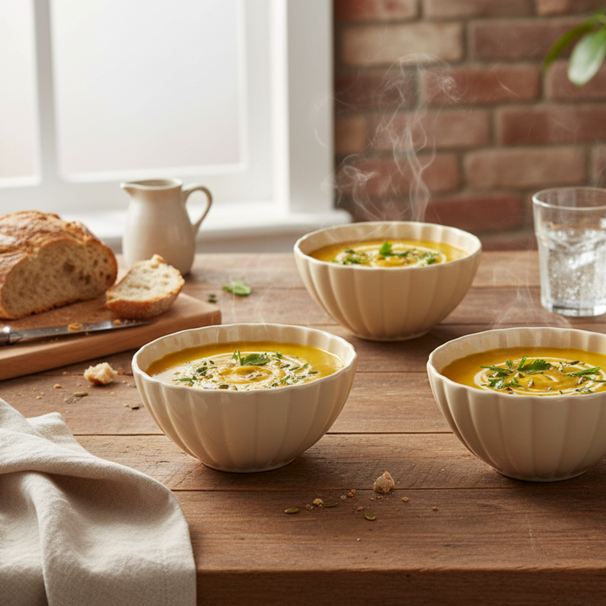 Cookinglife Soup Bowls / Bowls Cardida Beige ø 14 cm - 6 pieces