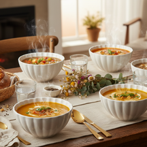 Cookinglife Soup Bowls / Bowls Cardida Off White ø 14 cm - 6 pieces