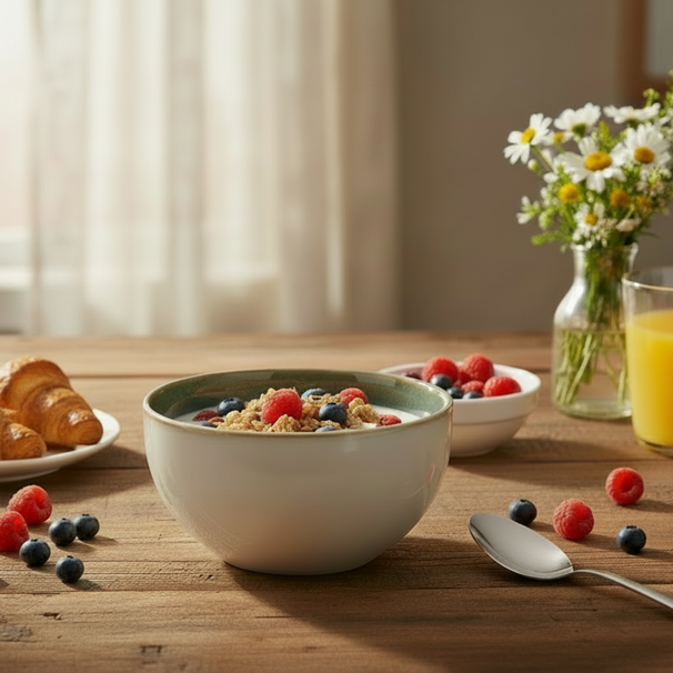 Cookinglife Soup bowls / Bowls Serene Green ø 14 cm - Pottery - 4 pieces