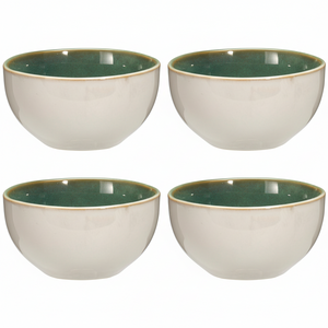 Cookinglife Soup bowls / Bowls Serene Green ø 14 cm - Pottery - 4 pieces