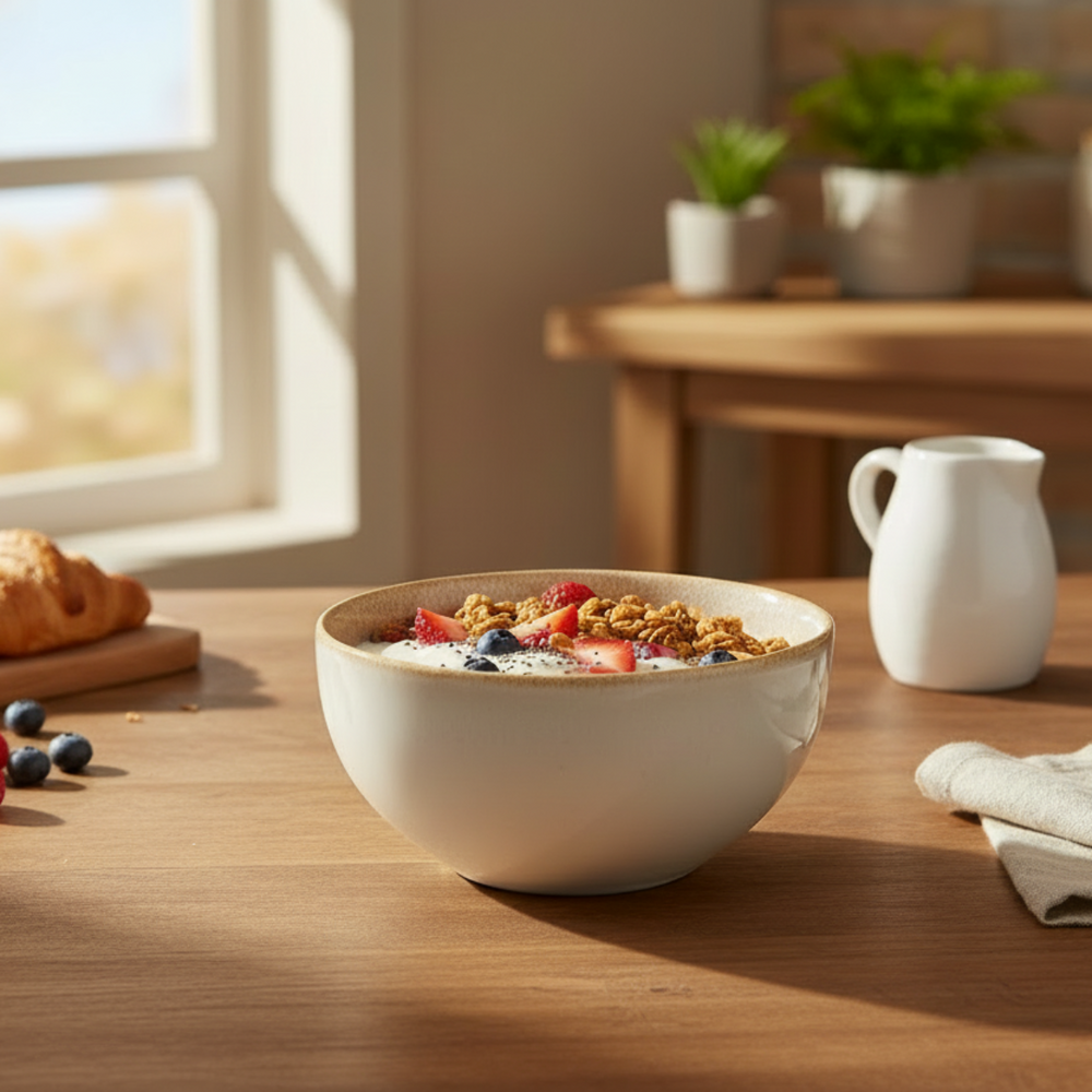 Cookinglife Soup Bowls / Bowls Serene Sand ø 14 cm - Pottery - 4 pieces