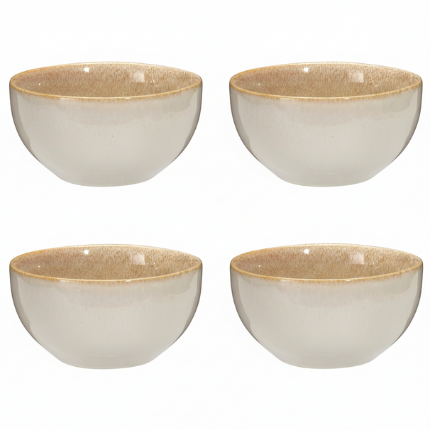 Cookinglife Soup Bowls / Bowls Serene Sand ø 14 cm - Pottery - 4 pieces