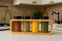 Cookinglife Spice Rack Bamboo 4-Piece