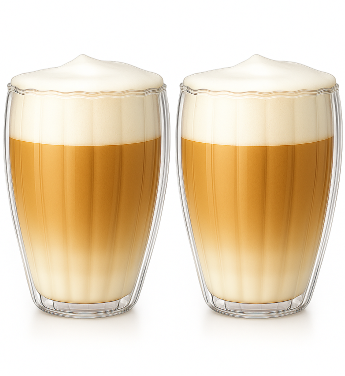 Cookinglife Double-walled Latte Macchiato glasses / Coffee glasses Pumpkin 300 ml - 2 pieces