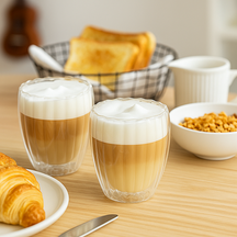 Cookinglife Double-walled Latte Macchiato glasses / Coffee glasses Pumpkin 300 ml - 2 pieces