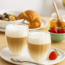 Cookinglife Double-walled Latte Macchiato glasses / Coffee glasses Pumpkin 300 ml - 2 pieces