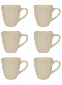 Cookinglife Mugs Cardida Beige 350 ml - 6 pieces