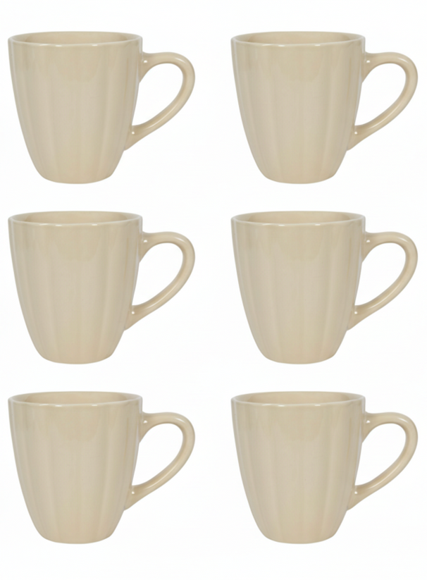 Cookinglife Mugs Cardida Beige 350 ml - 6 pieces