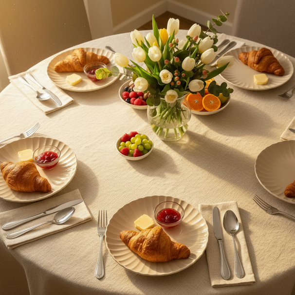 Cookinglife Breakfast Plates / Dessert Plates Cardida Beige ø 19.5 cm - 6 pieces