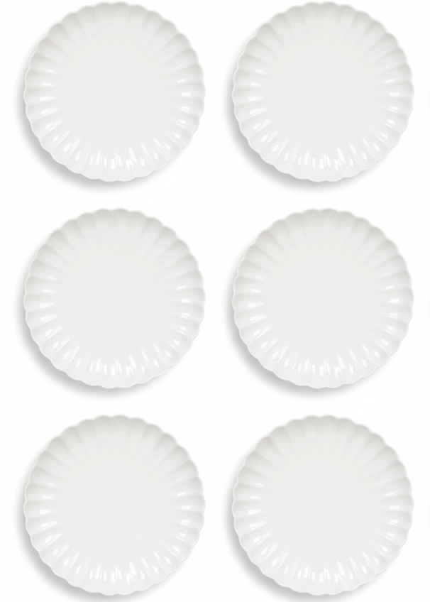 Cookinglife Breakfast Plates / Dessert Plates Cardida Off White ø 19.5 cm - 6 pieces
