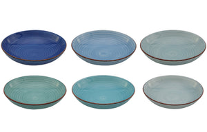 Cookinglife Pasta Plates Delice Blue ø 23 cm - 6 pieces